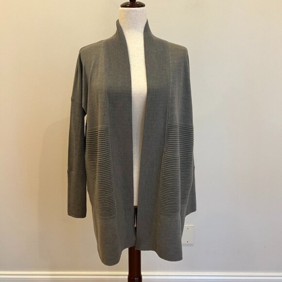 lululemon athletica Sweaters - Lululemon Sit In Lotus Wrap II Cardigan Womens 6 Green Merino Wool Yoga Sweater